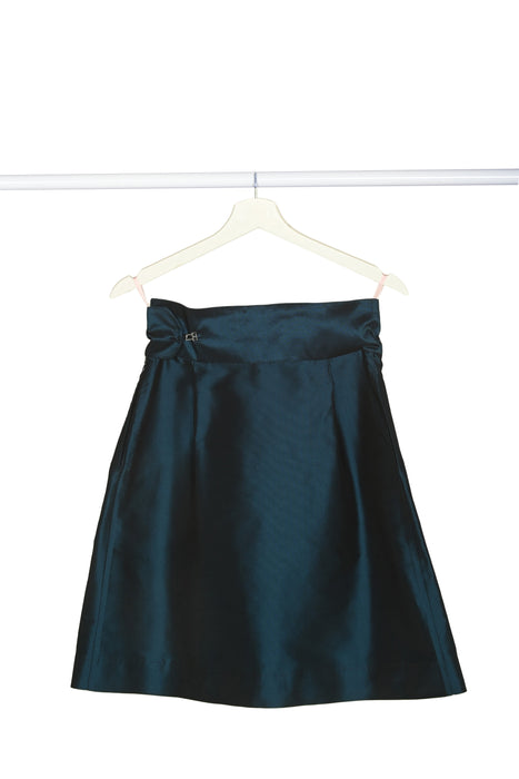 back of silk taffeta woman longuette skirt handmade in Florence 