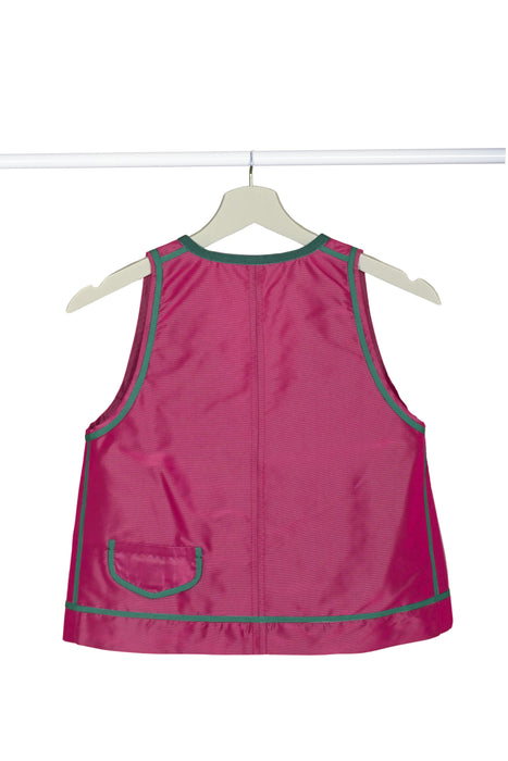 back side reversible silk taffetà woman top handmade in Florence 