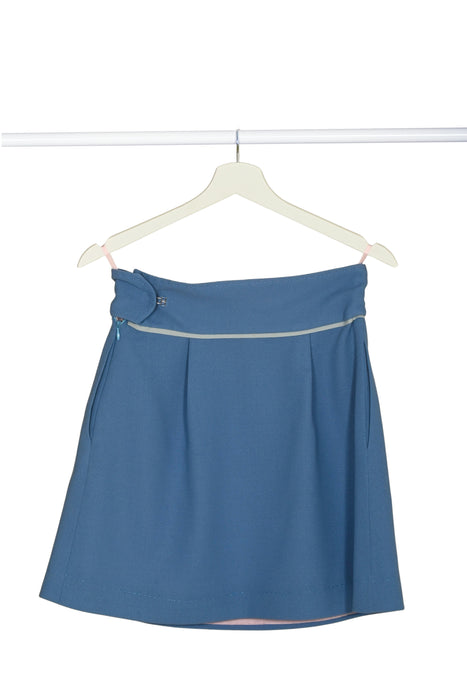 back side wool crepe woman mini skirt handmade in Florence 