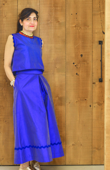 Gilet in shantung di seta