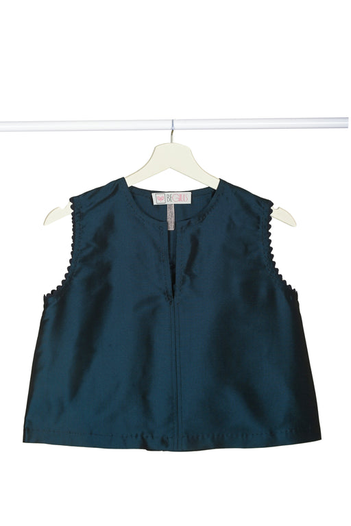 silk taffeta woman top handmade in Florence 